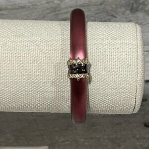 NWT Alexis Bittar Capped Hinge Bracelet in Red heater $155